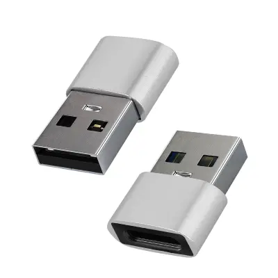 Adapter USB v USB-C, polnjenje in sinhronizacija podatkov – srebrn