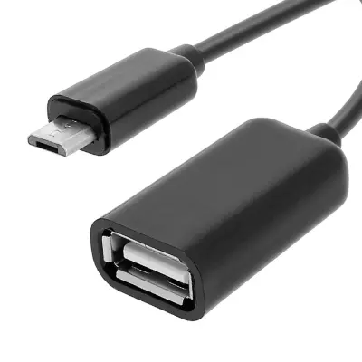 Micro USB na USB ženski OTG adapter - crn