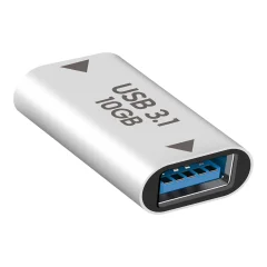 Ženski adapter USB-C za ženski USB 3.1 Fast Transfer 10Gbps srebrn