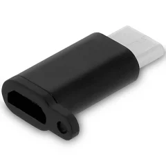 Adapter za polnjenje in sinhronizacijo, USB tipa C na mikro USB ženski - crn
