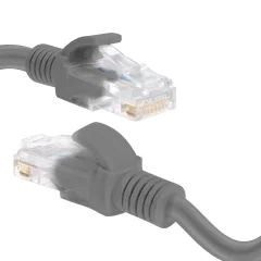 Ethernet kabel 1m, RJ45 Kategorija 6 Prenos 10Gbps - 250MHz, LinQ - siva
