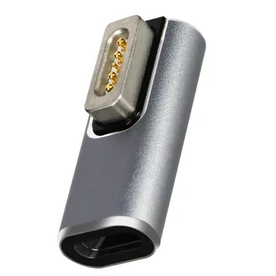 Adapter MacBook MagSafe 1 na USB-C, napajalnik - srebrn