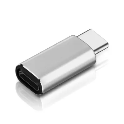 Adapter za polnjenje Lightning Female to USB Type C – srebrn