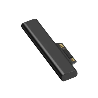 USB-C Power Delivery Female Charging Adapter to Microsoft Surface Pro / Go / Book / Laptop Connector, Ultra-compact - Black