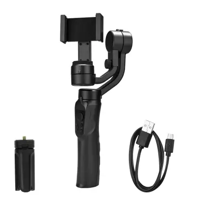 3-osni kardanski stabilizator, stojalo za pametni telefon Bluetooth za casovni zamik, video, panoramo, Lemonda F6 - crna