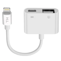 iPhone/iPad Lightning na USB adapter za polnjenje Lightning - bel