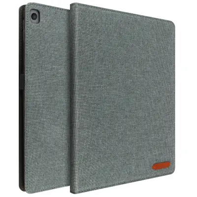 Blagovna torbica za iPad 9 2021, iPad 8 2020 in iPad 7 2019 z držalom za kartice in držalom za video, modna kolekcija - siva