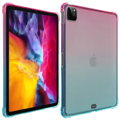 Ovitek Gradient, silikonski vogali, odporni na udarce - moder / roza za iPad Pro 11 2022, 2021, 2020, 2018 in iPad Air 2022, 2020