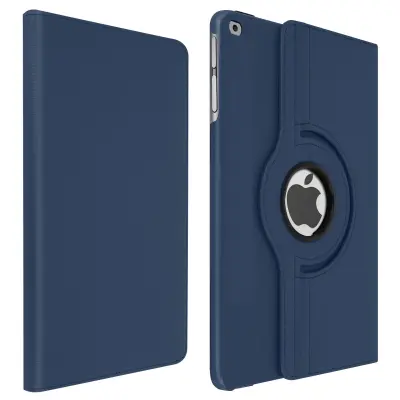 iPad 5 / iPad 6 / iPad Air Flip Case 360° vrtljivo stojalo, pokoncno / ležece - polnocno modra