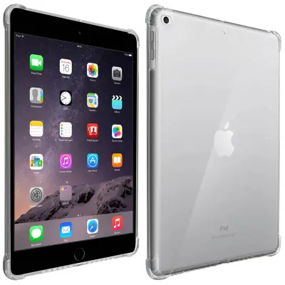 Mehak silikonski ovitek, odporen na udarce, z ojacanimi vogali - prozoren str. iPad Mini / iPad Mini 2 / iPad Mini 3 / iPad Mini 5 2019