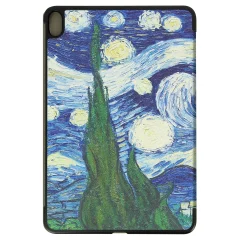 Ovitek za iPad Air 4 2020 in Air 5 2022 Starry Night Vincent van Gogh Pattern, Multi-position Support Flip, Tri-Fold Series