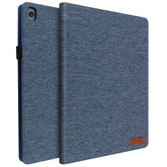 Blagovna torbica za iPad 9 2021, iPad 8 2020 in iPad 7 2019 z držalom za kartice in držalom za video, modna kolekcija - modra