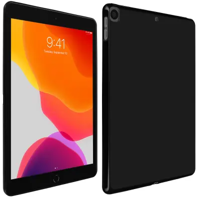 Mehak, tanek in odporen ovitek iz silikonskega gela - crn str. iPad 9 2021, iPad 8 2020, iPad 7 2019 in iPad Pro 10.5