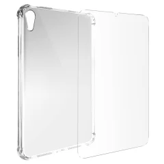 iPad Mini 2021 Premium 360° Protection Pack: mehko ohišje iz kaljenega stekla, odporno na udarce - prozorno