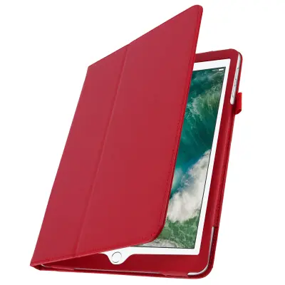 Ovitek, preklopna torbica s podporo za popolno zašcito str. Apple iPad 5 / iPad 6 / iPad Air - rdeca