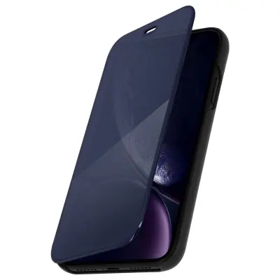 Ultra-Thin Mirror Folio etui, crna str. iPhone XR