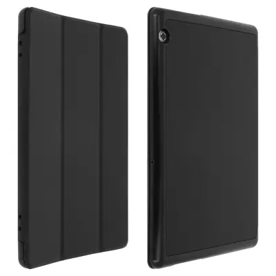 Izjemno tanek preklopni etui s funkcijo stojala v dveh položajih - crn str. Huawei MediaPad T5 10.0