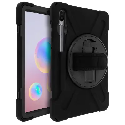 Etui z visoko zašcito z vrtljivim rocajem in stojalom - crn str. Samsung Galaxy Tab S6 10.5