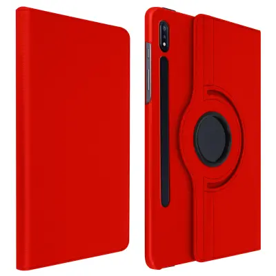 Preklopna torbica Samsung Galaxy Tab S7 11.0 in Tab S8, 360° vrtljivo stojalo, pokoncno/ležece - rdeca
