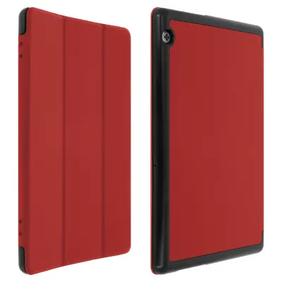 Izjemno tanek trifold folio etui s funkcijo stojala v dveh položajih - rdec str. Huawei MediaPad T5 10.0