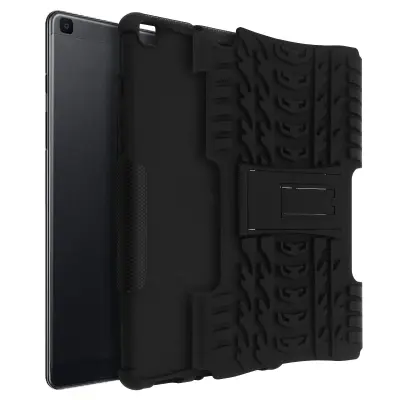 Zašcitna torbica, odporna na udarce, z vgrajenim nosilcem - crna str. Samsung Galaxy Tab A 8.0 2019