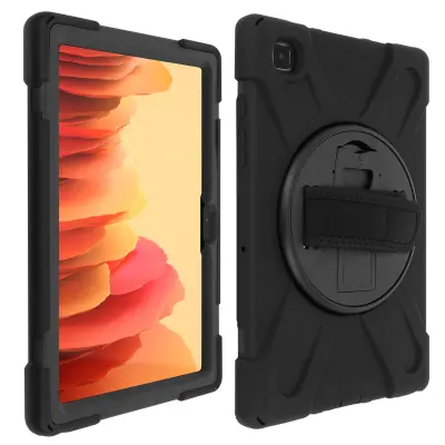 Ovitek za Samsung Galaxy Tab A7 10.4 2020 z visoko zašcito, vrtljivim rocajem in stojalom - crn