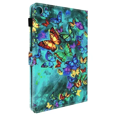 Ovitek za Lenovo Tab M10 Gen 3, denarnica z magnetnim preklopom, dizajn metulja