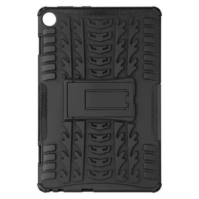 Ovitek za Lenovo Tab M10 Gen 3, odporen proti udarcem, iz dveh materialov s stojalom - crn