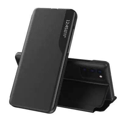 Etui ovitek View Case iz eko usnja za Samsung Galaxy A02s EU črn