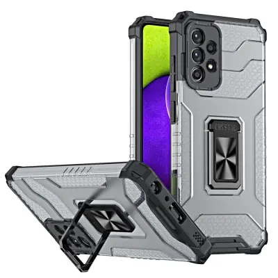Etui ovitek Crystal Ring Armor za Samsung Galaxy A72 4G črn