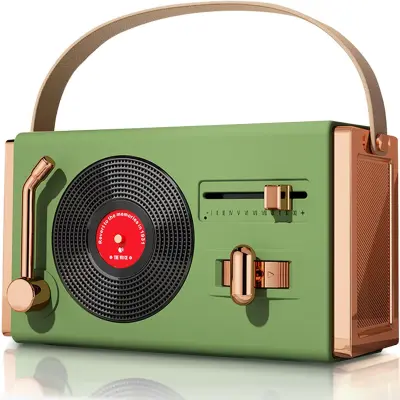 Majhen prenosni retro Bluetooth zvočnik, srčkan retro brezžični zvočnik