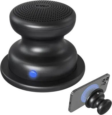 Mini Bluetooth zvočnik z magnetnim podstavkom, močan in vodoodporen, enostaven za povezavo s kovinskimi površinami