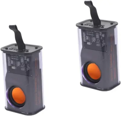 Prenosni bluetooth zvočnik, mini prozoren brezžični zvočnik z RGB lučko