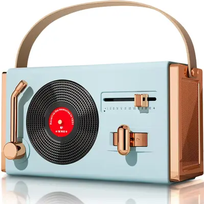 Majhen prenosni retro Bluetooth zvočnik, srčkan retro brezžični zvočnik