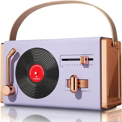 Majhen prenosni retro Bluetooth zvočnik, srčkan retro brezžični zvočnik