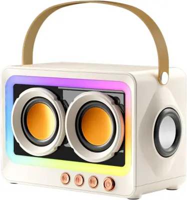 Bluetooth zvočnik prenosni retro zvočnik budilka
