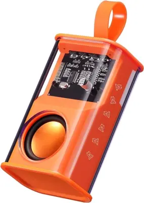 Prenosni bluetooth zvočnik, mini prozoren brezžični zvočnik z RGB lučko