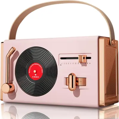 Majhen prenosni retro Bluetooth zvočnik, srčkan retro brezžični zvočnik