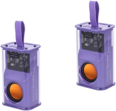 Prenosni bluetooth zvočnik, mini prozoren brezžični zvočnik z RGB lučko