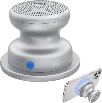 Mini Bluetooth zvočnik z magnetnim podstavkom, močan in vodoodporen, enostaven za povezavo s kovinskimi površinami