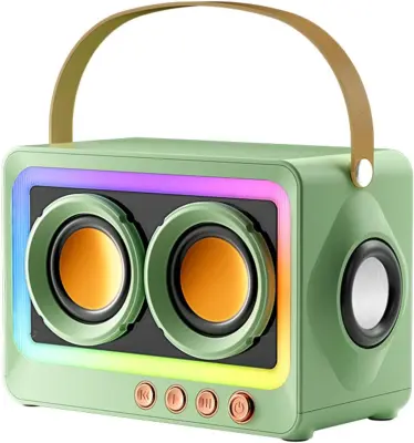 Bluetooth zvočnik prenosni retro zvočnik budilka