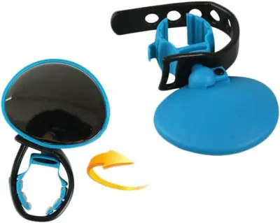 Ogledalo za kolo, vzvratno ogledalo na krmilu kolesa, 2 kosa, vrtenje za 360 stopinj (modro)