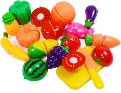 Set za rezanje sadja in zelenjave, igrače Kuhinja Plastično rezanje hrane Otroci Pretvarjajte se Kuhinjska igrača Izobraževalna hrana Igrača za otroke Dekleta Fantje Primerno za 3, 4, 5 let