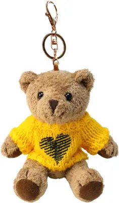 Prisrčen obesek za ključe z medvedkom, dodatek za nahrbtnik z obeskom za ključe z mehkim medvedkom, darilo za valentinovo za ženske in moške
