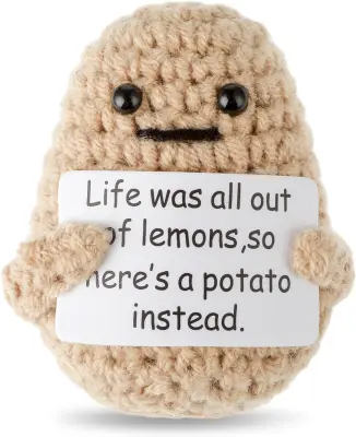 Mini Fun Positive Potato Positive Potato Crochet Cute Wool Fun Knitting Positive Potato Doll Cheer Novoletno darilo Darilo za rojstni dan Prijatelji P