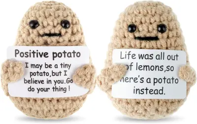 Mini Fun Positive Potato Positive Potato Crochet Cute Wool Fun Knitting Positive Potato Doll Cheer Novoletno darilo Darilo za rojstni dan Prijatelji P