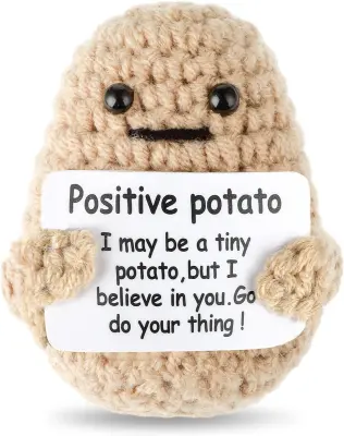 Mini Fun Positive Potato Positive Potato Crochet Cute Wool Fun Knitting Positive Potato Doll Cheer Novoletno darilo Darilo za rojstni dan Prijatelji P