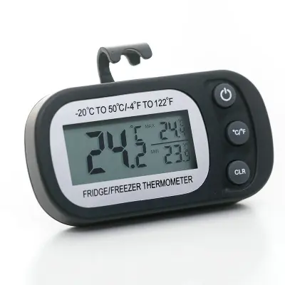 LCD zaslon, elektronski digitalni hladilnik, hladilnica, natančen termometer za preprečevanje vlage z magnetnim kavljem