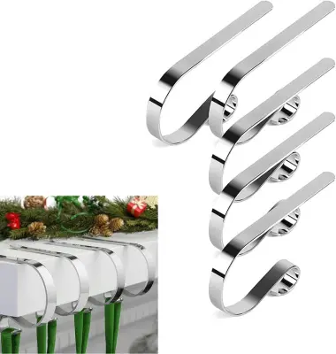 Nosilec za obešalnik za božične nogavice plašč za nogavice, kavelj za kamin, sponka za dekoracijo