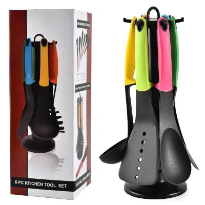 6-delni set kuhinjskih strgal za strganje, ki se ne sprijemajo, z nosilcem za shranjevanje